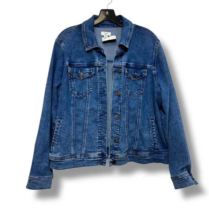 Jacket Denim By Crown And Ivy In Blue Denim, Size: 1x