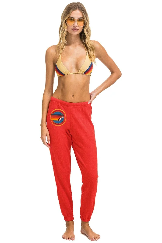 AVIATOR NATION HAMPTONS SWEATPANTS - RED