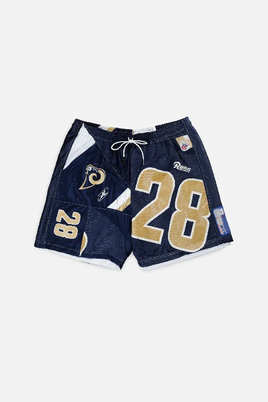 Unisex Rework LA Rams NFL Jersey Shorts - XXL