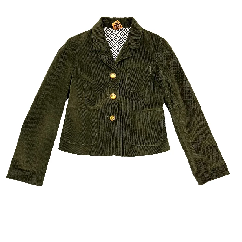 Jacket Designer By Tory Burch In Green, Size: M