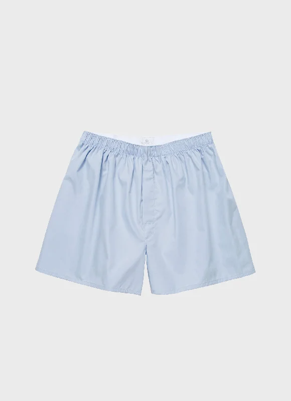 Men's Classic Boxer Shorts in Plain Blue