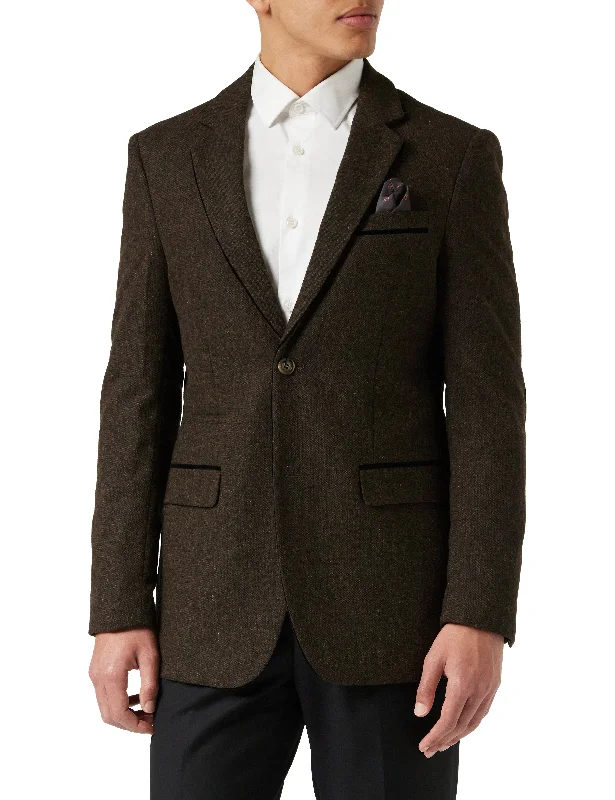 DANE - TWEED DARK BROWN BLAZER