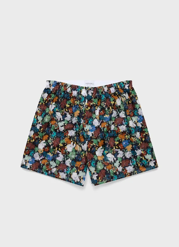 Men's Classic Boxer Shorts in Liberty Fabric in Futuristic Floral