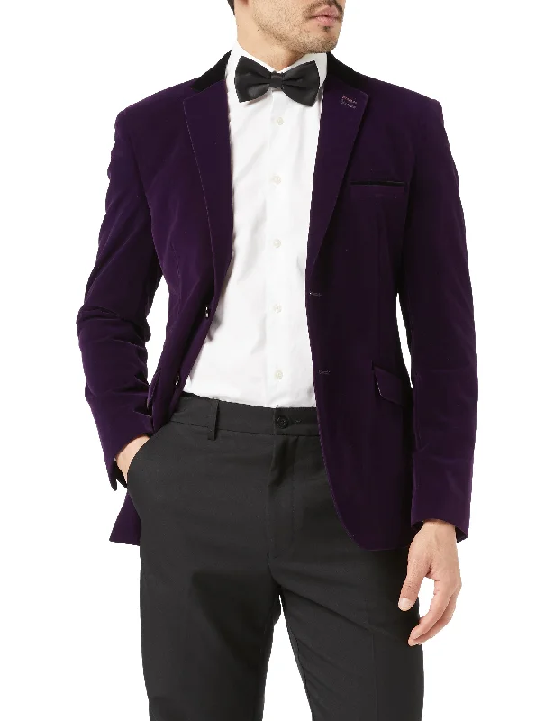 RICKY - Purple Soft Velvet Dinner Jacket