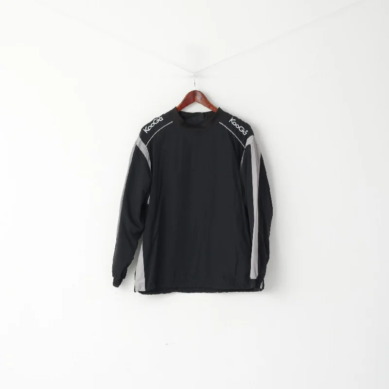 Kooga Men SML One Size Jacket Black Traning Pullover Rugby Nylon Top