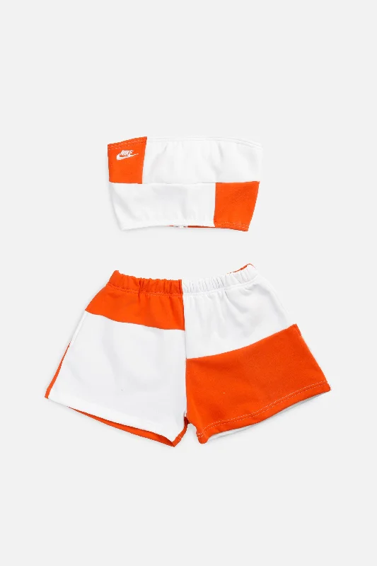 Rework Nike Patchwork Sweatshorts Set - S