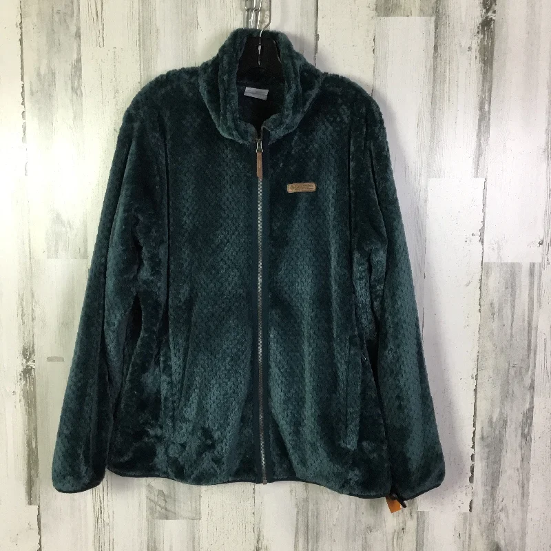 Jacket Faux Fur & Sherpa By Columbia In Teal, Size: 1x