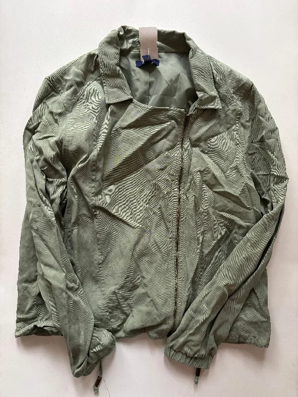 Jacket Moto By Kaari Blue In Green, Size: Xl