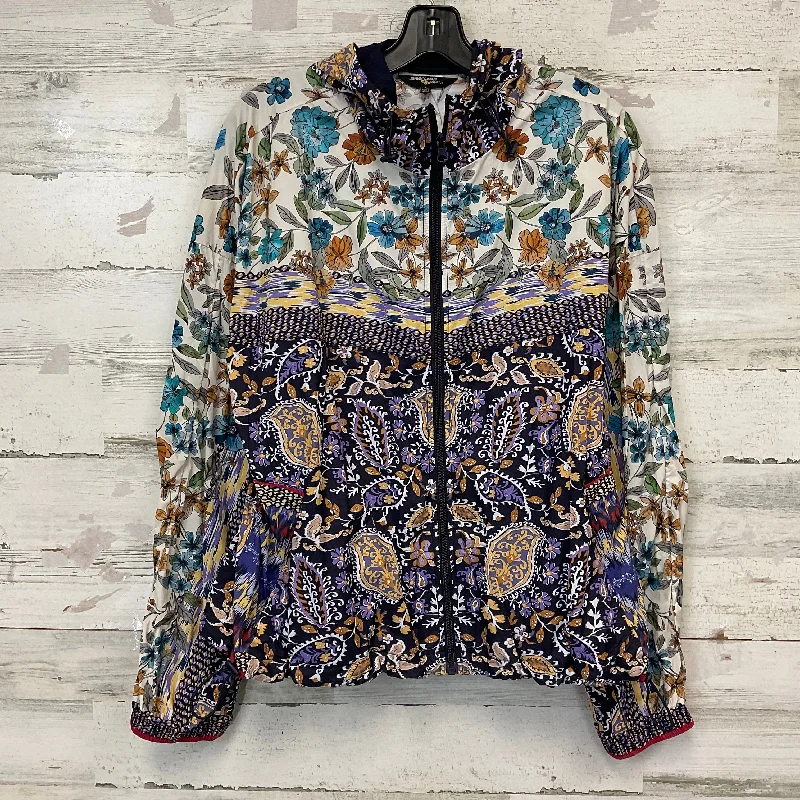 Jacket Windbreaker By Johnny Was In Multi-colored, Size: L