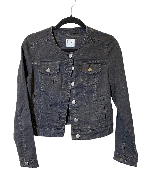 Jacket Denim By Elle In Black, Size: M