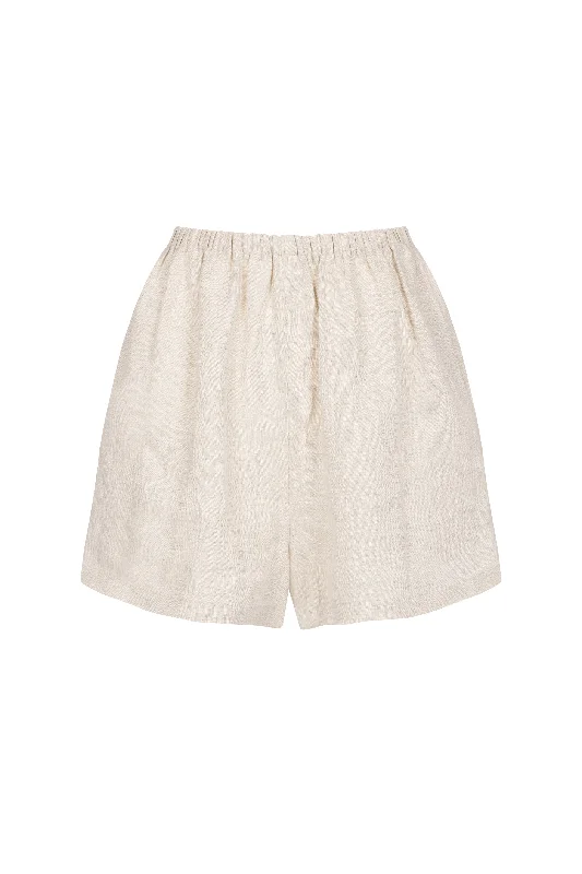 'Hacienda' Linen Shorts - Stone