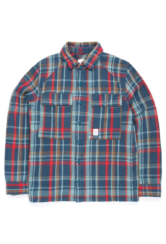 Topo Designs Men's Mountain Shirt Jacket - Pond Blue Multi Plaid