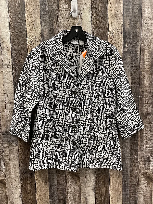 Jacket Other By Chicos In Black & White, Size: M