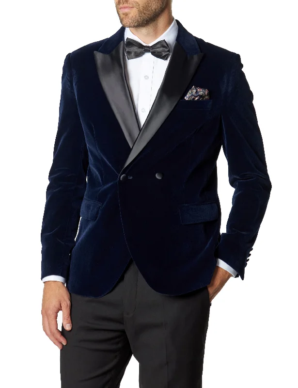 WILLS - NAVY VELVET DINNER JACKET