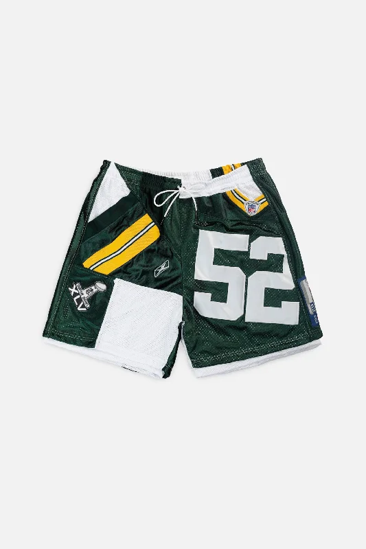 Unisex Rework Green Bay Packers NFL Jersey Shorts - XL