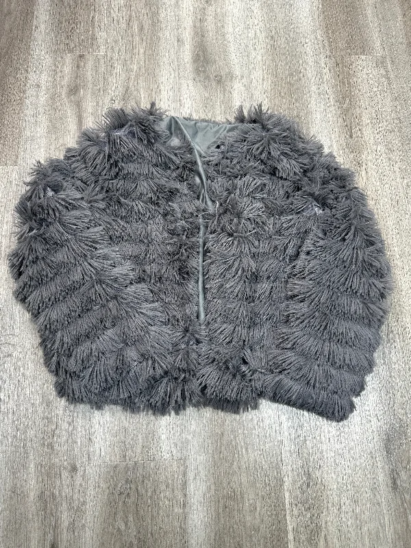 Jacket Faux Fur & Sherpa By Amazon In Grey, Size: Xl