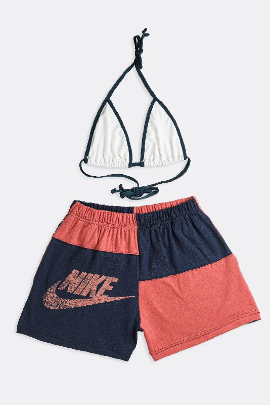 Rework Nike Patchwork Tee Shorts Set - S