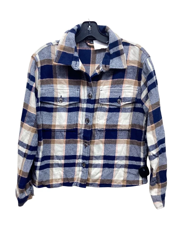 Jacket Shirt By Sanctuary In Plaid Pattern, Size: S