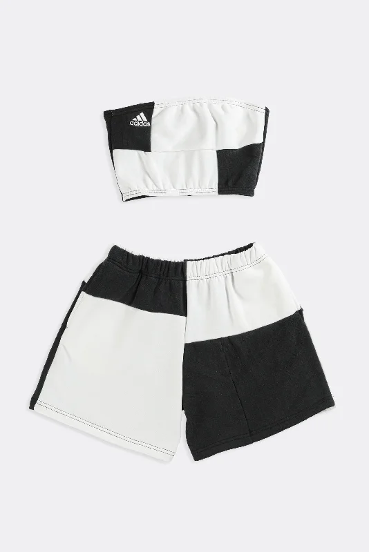 Rework Adidas Patchwork Sweatshorts Set - XS, S, M, L, XL