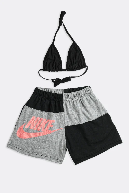 Rework Nike Patchwork Tee Shorts Set - XS