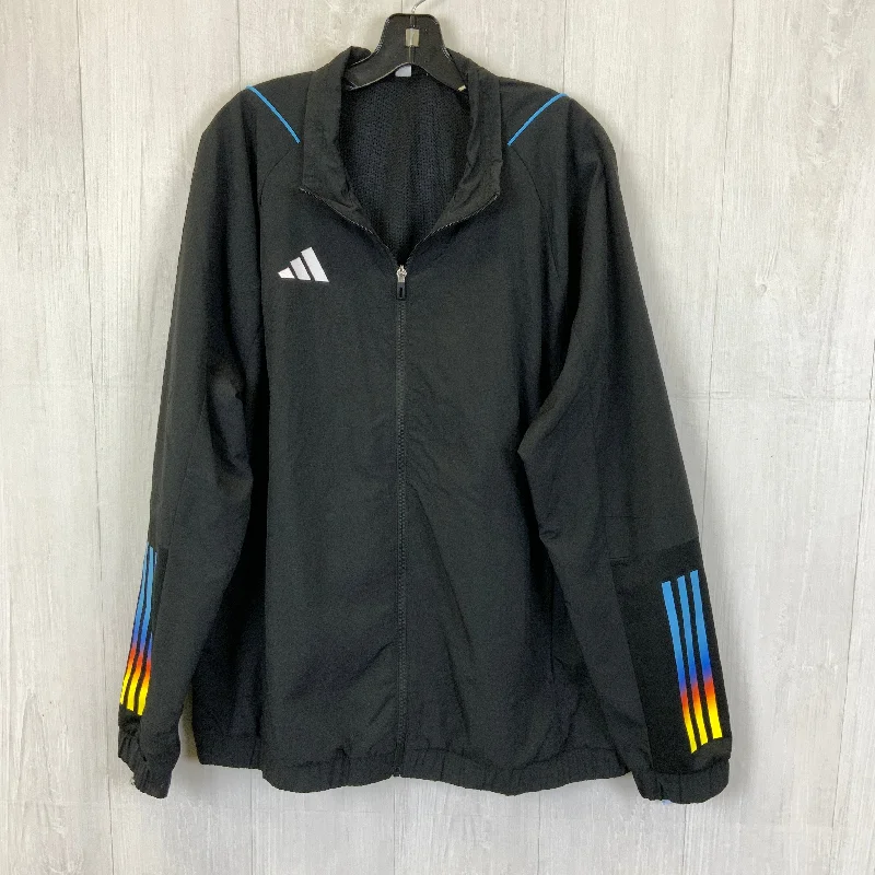 Jacket Windbreaker By Adidas In Black, Size: Xl