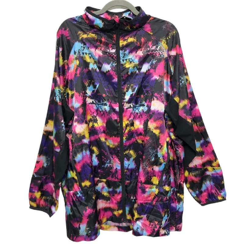 Jacket Windbreaker By Lularoe In Multi-colored, Size: 2x