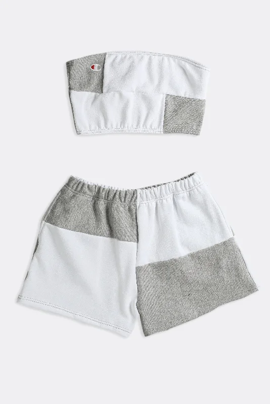 Rework Champion Patchwork Mini Sweatshorts Set - XS, S, M, L