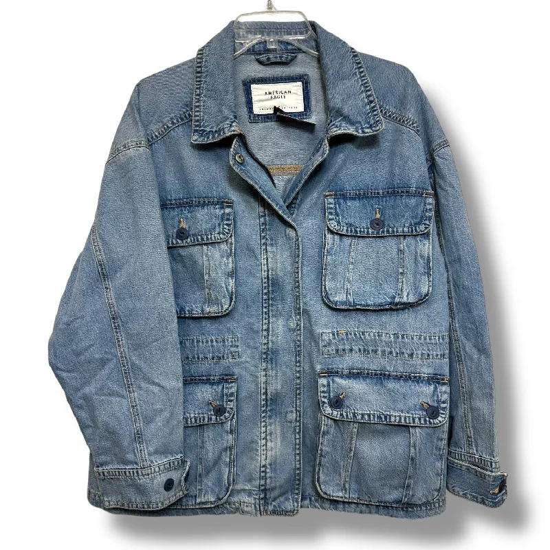 Jacket Denim By American Eagle In Blue Denim, Size: L