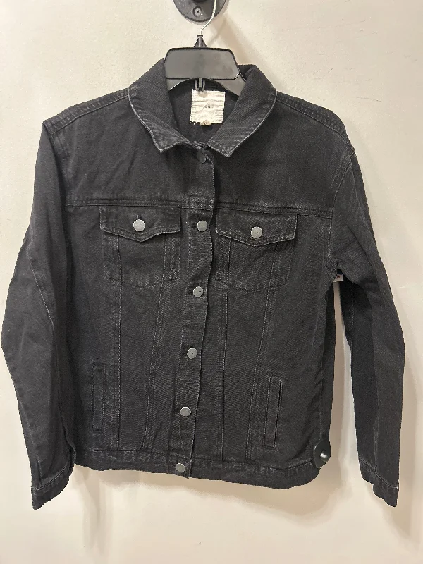 Jacket Denim By Clothes Mentor In Black Denim, Size: M