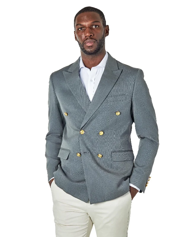 EZRA – PETROL GREEN TAILORED DOUBLE BREASTED JACKET