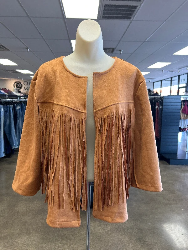 Jacket Other By Shein In Brown, Size:2X