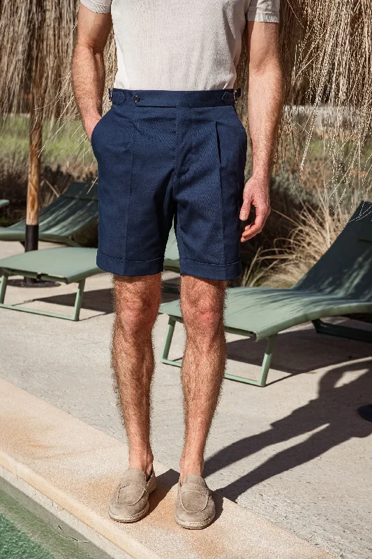 Blue cotton shorts - Made in Italy