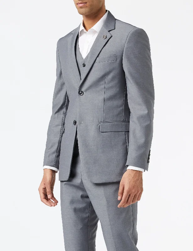 JROSS - GREY FORMAL JACKET & WAISTCOAT