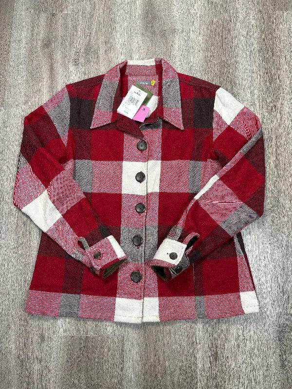 Jacket Shirt By Cabelas In Red, Size: L