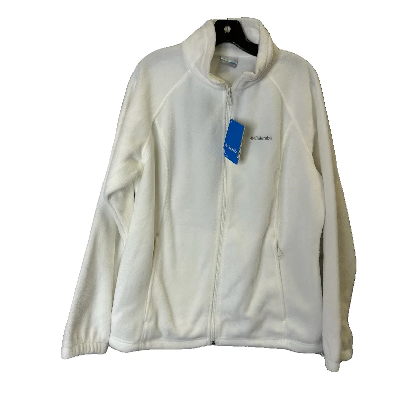 Jacket Fleece By Columbia In White, Size: 1x