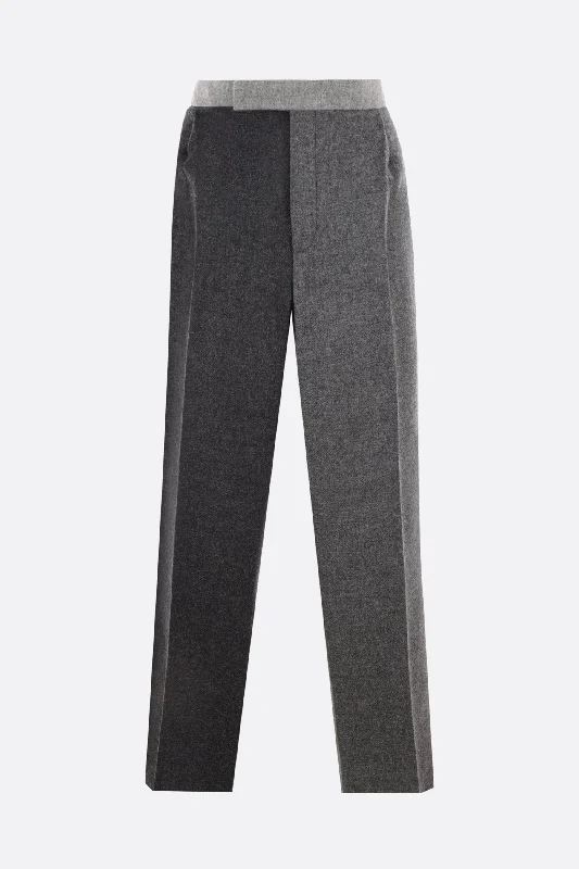 shetland wool wide-leg pants