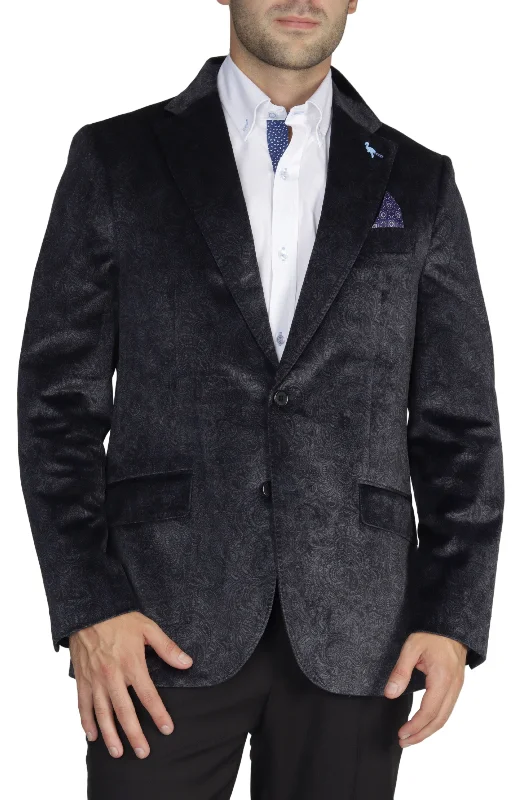 Black Paisley Velvet Sport Coat