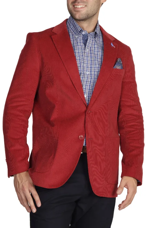 Cranberry Solid Corduroy Sport Coat