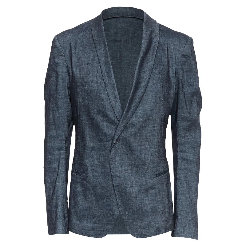 Haider Ackermann Runway Linen Cotton Shawl Blazer Jacket