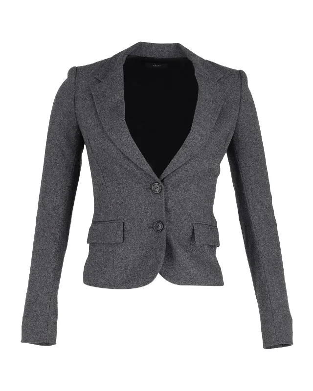 Joseph Suit Jacket in Grey Cotton