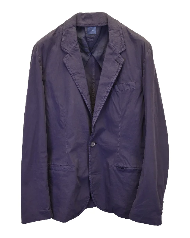 Lanvin Light Sport Coat in Navy Blue Cotton