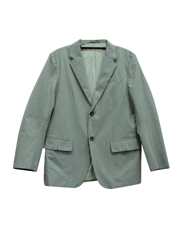 Marni Blazer Suit and Trousers in Grey Cotton