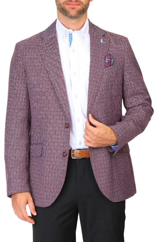 Merlot Micro Houndstooth Sport Coat